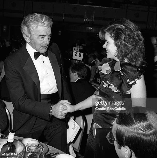 Al Neuharth and Rosamund Neuharth attend 38th Annual Horatio Alger Awards Dinner on May 10, 1985 at the Waldorf Hotel in New York City.
