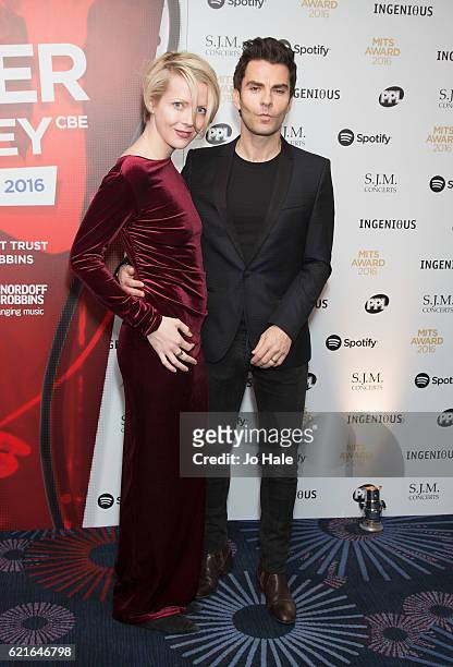 Jakki Healy and Kelly Jones Music Industry Awards at The Grosvenor House Hotel on November 7, 2016 in London, England.