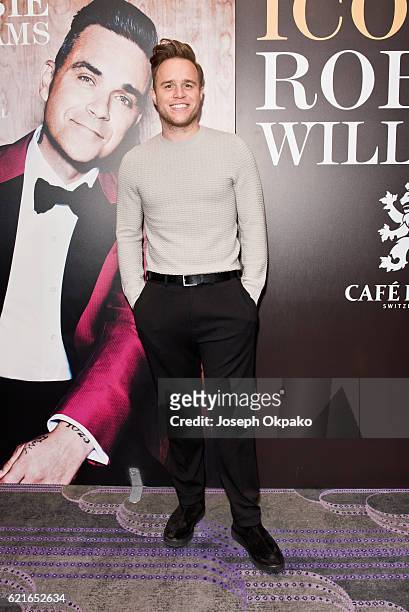 Olly Murs attends Robbie Williams receiving the BRITs Icon Award at the Troxy on November 7, 2016 in London, England.