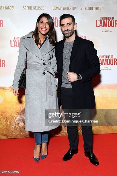 Kheiron and guest attend "L'Histoire de L'Amour" Paris Premiere at Gaumont Capucines on November 7, 2016 in Paris, France.