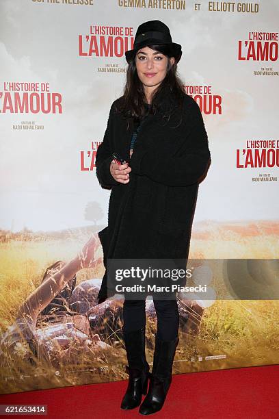 Actress Fanny Valette attends the 'L'Histoire de l'Amour' Premiere at Gaumont Capucines on November 7, 2016 in Paris, France.