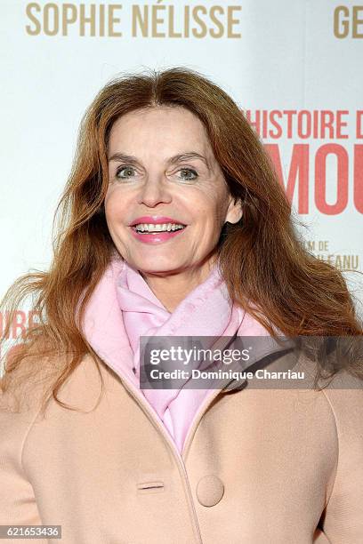 Cyriel Claire attends "L'Histoire de L'Amour" Paris Premiere at Gaumont Capucines on November 7, 2016 in Paris, France.
