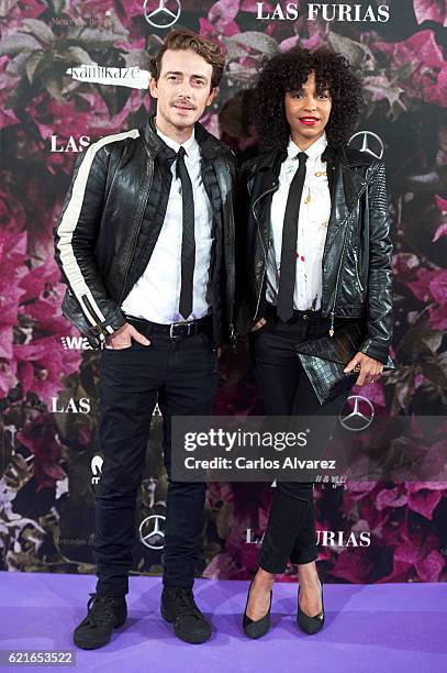 Spanish actors Victor Clavijo and Montse Pla attend 'Las Furias' premiere at Pavon Theater on November 7, 2016 in Madrid, Spain.