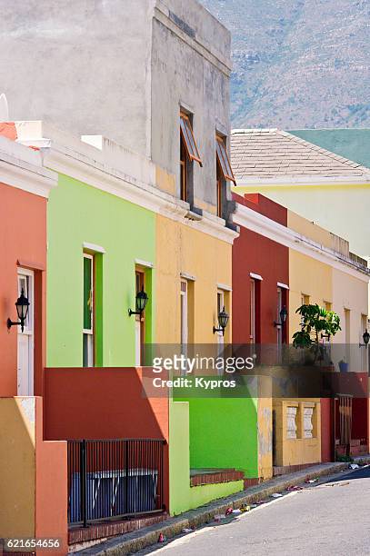 africa, southern africa, south africa, cape town, view of bo-kaap, district six, the malay area - cape town bo kaap stock pictures, royalty-free photos & images