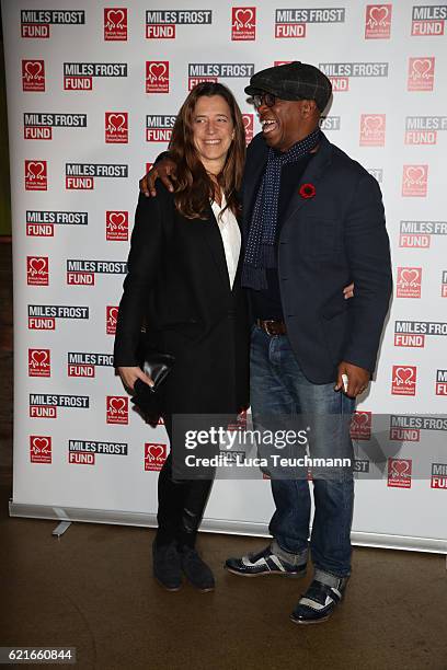 Nancy Hallam and Ian Wright attend "School Of Rock" performed in aid of the Miles Frost Fund in partnership with The British Heart Foundation at The...