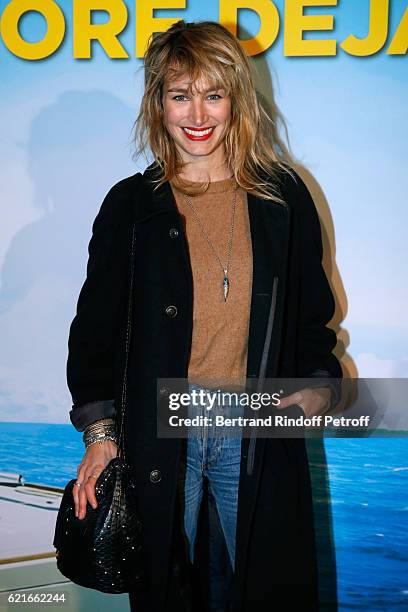 Actress Pauline Lefevre attends the "Ma famille t'adore deja' Paris Premiere at Cinema Elysee Biarritz on November 7, 2016 in Paris, France. Pauline...