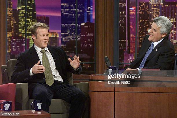 Episode 2510 -- Pictured: Actor Mark Valley during an interview with host Jay Leno on June 19, 2003 --