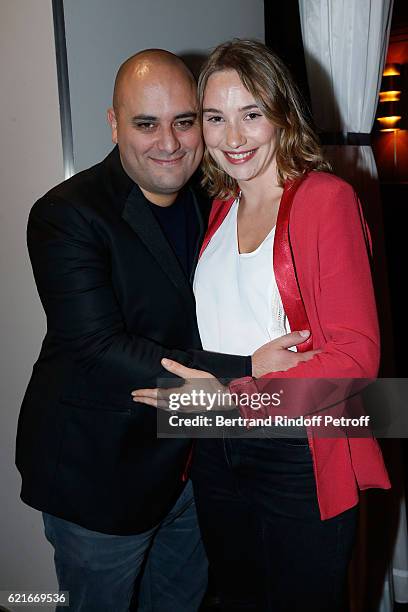 Co-Director of the movie Jerome Commandeur and actress of the movie Deborah Francois attend the "Ma famille t'adore deja' Paris Premiere at Cinema...