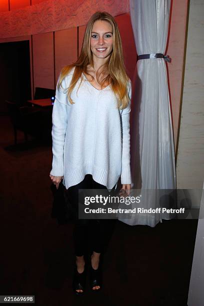 Actress of the movie Alicia Endemann attends the "Ma famille t'adore deja' Paris Premiere at Cinema Elysee Biarritz on November 7, 2016 in Paris,...