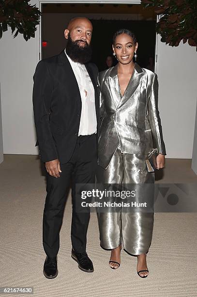 Alan Ferguson and Solange Knowles attend 13th Annual CFDA/Vogue Fashion Fund Awards at Spring Studios on November 7, 2016 in New York City.