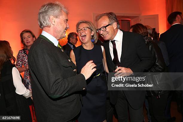 Conrado Dornier, Inga Griese-Schwenkow and Werner E. Klatten during the birthday party for the 10th anniversary of ICON at Nymphenburg Palais No. 6...