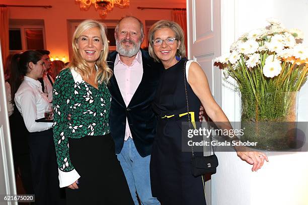 Axel Milberg and his wife Judith Milberg and Inga Griese-Schwenkow during the birthday party for the 10th anniversary of ICON at Nymphenburg Palais...