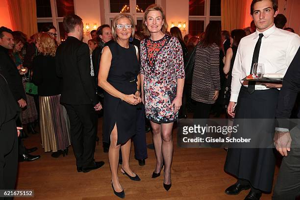 Inga Griese-Schwenkow and Carola Curio during the birthday party for the 10th anniversary of ICON at Nymphenburg Palais No. 6 on November 7, 2016 in...