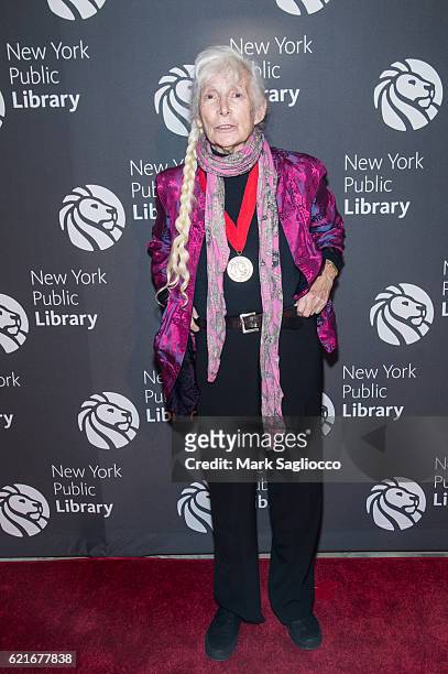 Author Renata Adler attends the 2016 Library Lions Gala at New York Public Library - Stephen A Schwartzman Building on November 7, 2016 in New York...
