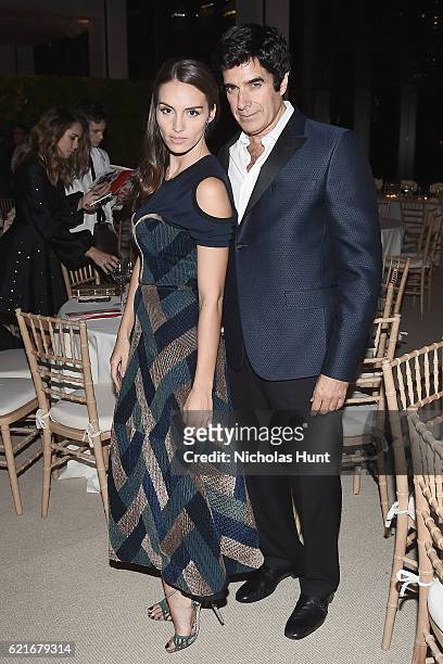 Designer Chloe Gosselin and illusionist David Copperfield attend 13th Annual CFDA/Vogue Fashion Fund Awards at Spring Studios on November 7, 2016 in...