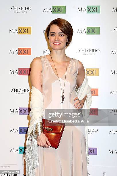 Nathalie Rapti Gomez attends a photocall for the MAXXI Acquisition Gala Dinner 2016 at Maxxi Museum on November 7, 2016 in Rome, Italy.