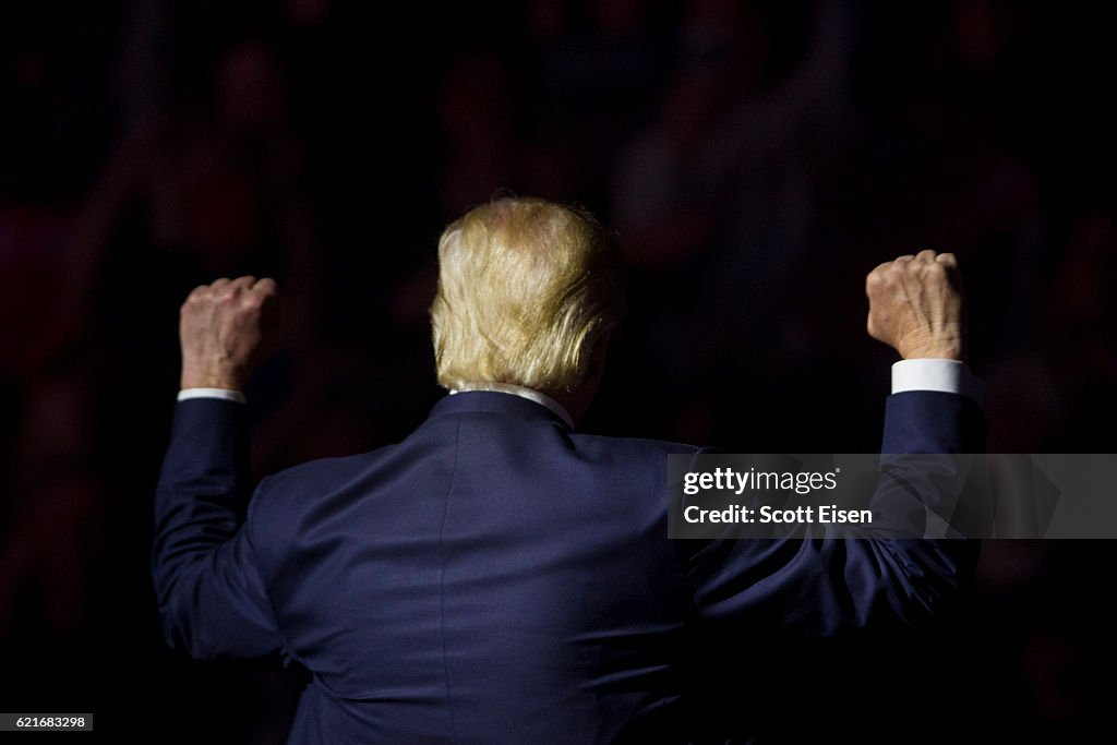 Republican Presidential Nominee Donald Trump Holds Rally In New Hampshire On Eve Of Election