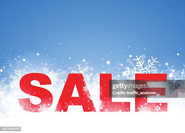 ilustraciones, imágenes clip art, dibujos animados e iconos de stock de fondo de christmas sale - 3d snow