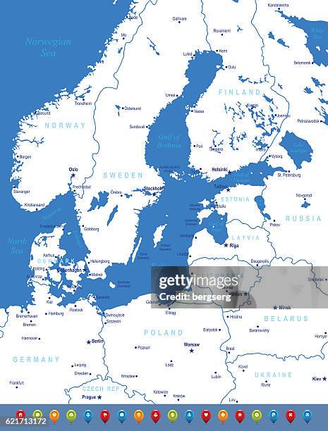 Baltic Sea On World Map Baltic Sea Countries Location Map Facts Baltic Sea Area Vector Map 