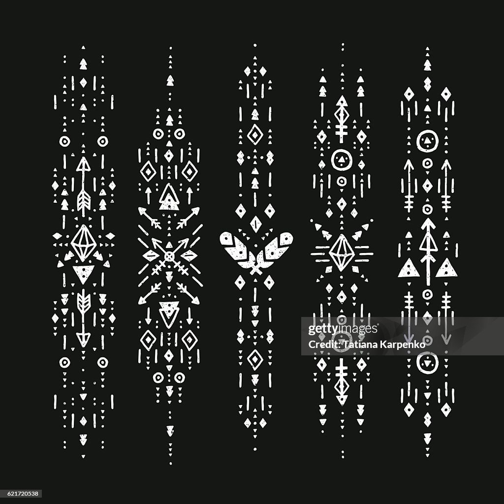 Hand Drawn Boho Patterns High-Res Vector Graphic - Getty Images