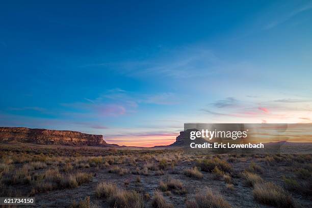 chaco canyon sunset - nm stock pictures, royalty-free photos & images