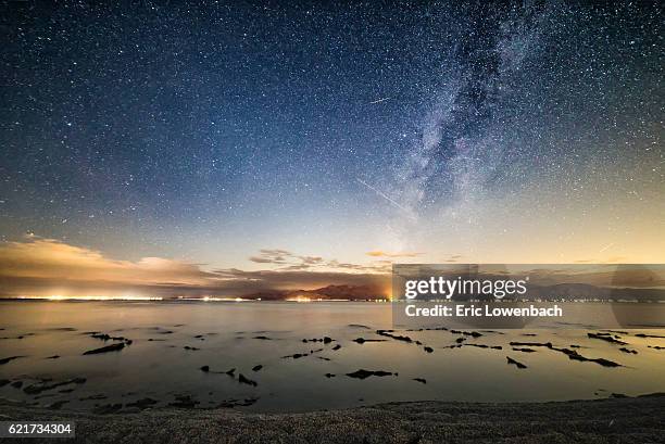 starry night on the salton sea - riverside county bildbanksfoton och bilder