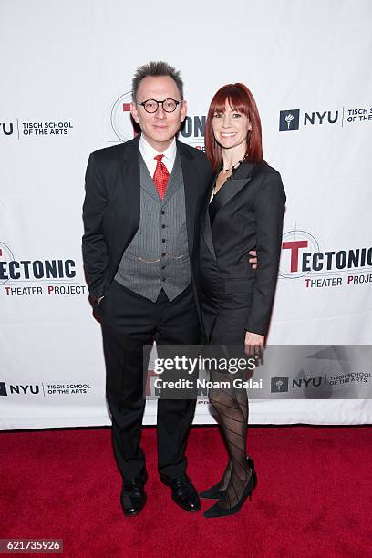 Actors Michael Emerson and Carrie Preston attend Tectonic at 25 at NYU Skirball Center on November 7, 2016 in New York City.