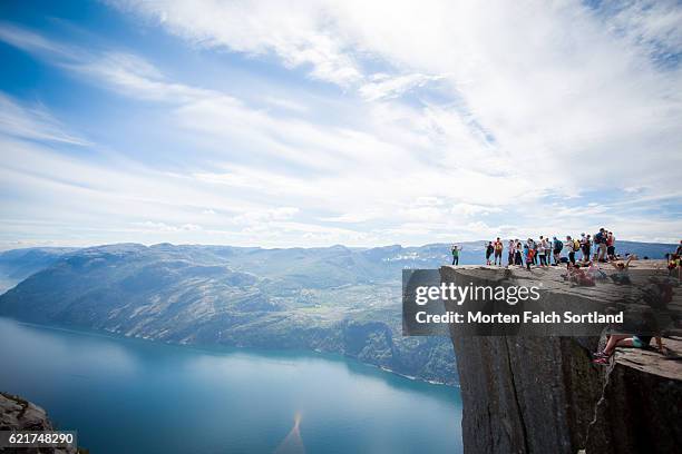 morning at preikestolen - norway national day 2016 stock pictures, royalty-free photos & images