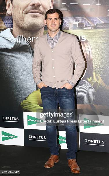 Iker Casillas presents his short film 'Heroes Terrenales' at 'El Corte Ingles' Store on November 7, 2016 in Madrid, Spain.