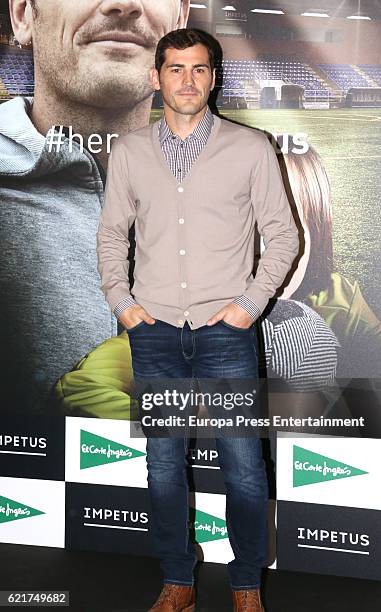 Iker Casillas presents his short film 'Heroes Terrenales' at 'El Corte Ingles' Store on November 7, 2016 in Madrid, Spain.