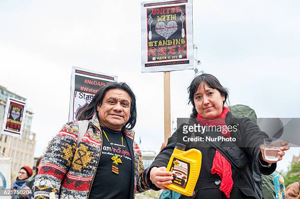 The NGO &quot;MAD Mothers&quot; and the Indigenous movement called for a protest march in support of the Standing Rock Indian Reservation. The march...