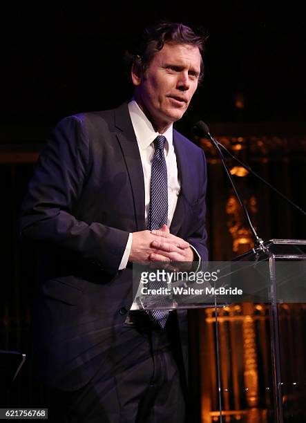 Will Eno during the Dramatists Guild Fund Gala 'Great Writers Thank Their Lucky Stars : The Presidential Edition' presentation at Gotham Hall on...