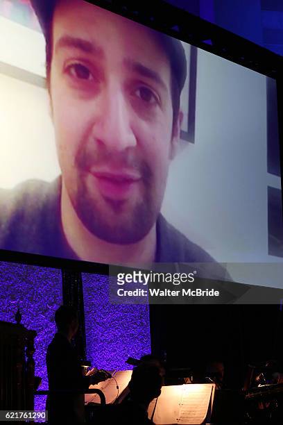Lin-Manuel Miranda during the Dramatists Guild Fund Gala 'Great Writers Thank Their Lucky Stars : The Presidential Edition' presentation at Gotham...