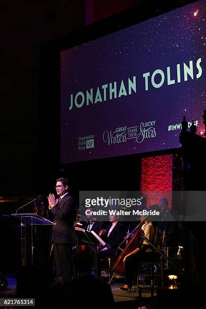 Jonathan Tolins during the Dramatists Guild Fund Gala 'Great Writers Thank Their Lucky Stars : The Presidential Edition' presentation at Gotham Hall...