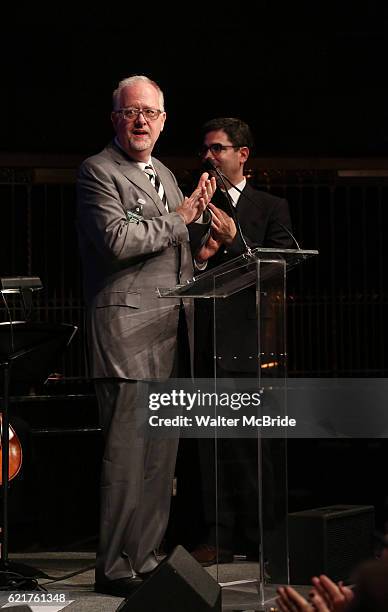 Doug Wright and Jonathan Tolins during the Dramatists Guild Fund Gala 'Great Writers Thank Their Lucky Stars : The Presidential Edition' presentation...