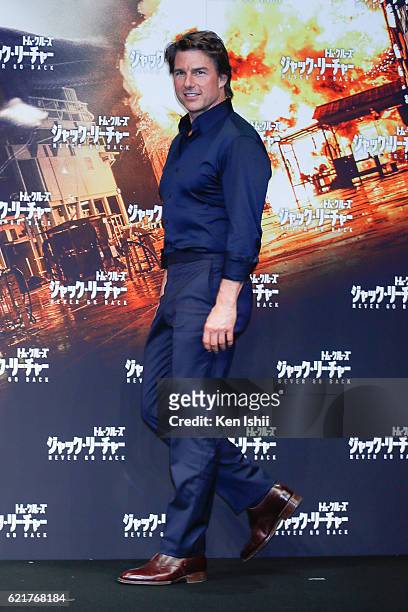 Tom Cruise attends the press conference and photocall of the Paramount Pictures' 'Jack Reacher: Never Go Back' ahead of the Tokyo Premiere, on...