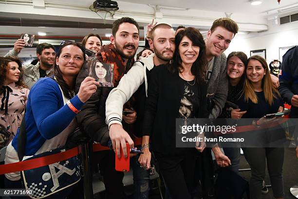 Meet&Greet of Italian singer Giorgia at the release of her new album "Oronero" at Feltrinelli Store of Santa Caterina a Chiaia on November 5, 2016 in...