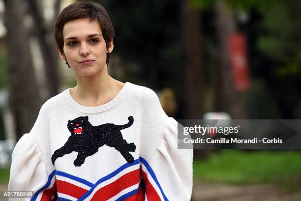 Sara Serraiocco attends a photocall for 'La Ragazza Del Mondo' on November 8, 2016 in Rome, Italy.