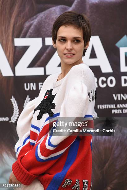 Sara Serraiocco attends a photocall for 'La Ragazza Del Mondo' on November 8, 2016 in Rome, Italy.