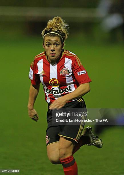 Abby Joice of Sunderland during the WSL1 match between Sunderland Ladies and Birminghamon City Ladies at The Hetton Centre on November 6, 2016 in...
