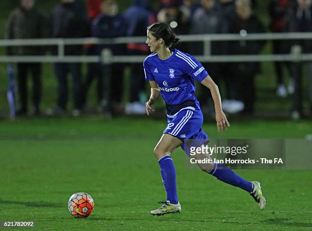 Abbey-Leigh Stringer of Birmingham during the WSL1 match between Sunderland Ladies and Birminghamon City Ladies at The Hetton Centre on November 6,...