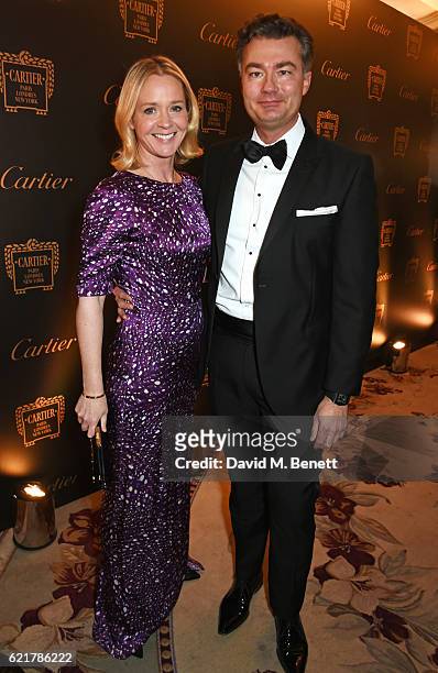 Kate Reardon and Laurent Feniou attend The Cartier Racing Awards 2016 at The Dorchester on November 8, 2016 in London, England.
