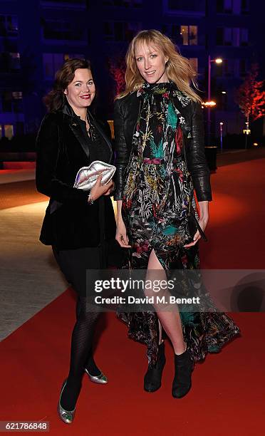 Jasmine Guinness and Jade Parfitt attend the opening of London City Island, the capital's new cultural neighbourhood on November 8, 2016 in London,...