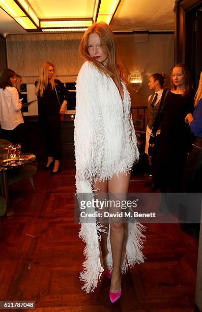 Olivia Inge attends the launch of The Rupert Sanderson Champagne Slipper For 34 Mayfair, at 34 Mayfair on November 8, 2016 in London, England.