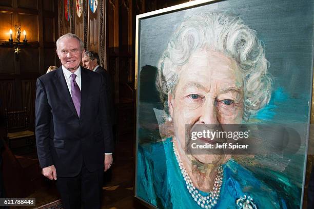 Martin McGuinness attends a Co-Operation Ireland Reception at Crosby Hall on November 8, 2016 in London, England. During the reception The Queen...