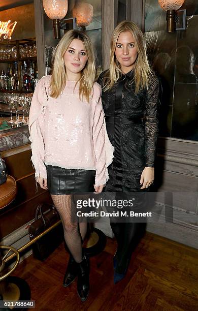 Kara Rose Marshall and Marissa Montgomery attend the launch of The Rupert Sanderson Champagne Slipper For 34 Mayfair, at 34 Mayfair on November 8,...