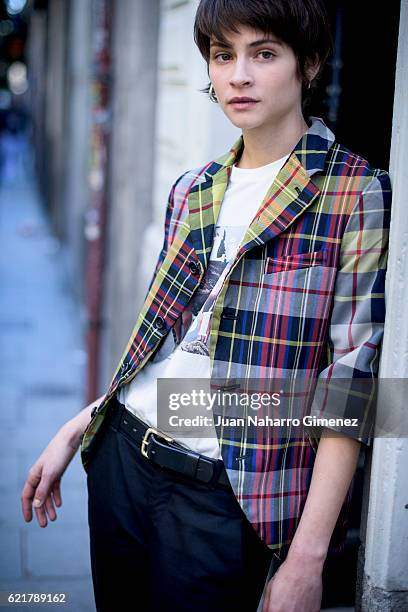 Spanish actress Alba Galocha poses for a portrait session during the promotion of the film 'No Culpes Al Karma De Lo Que Te Pasa Por Gilipollas' on...