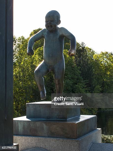 The Hungry Boy Vigeland Sculpture Park on October 4, 2016 in Oslo, Norway.