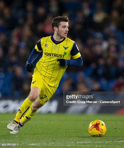 Oxford United's Dan Crowley in action during the Checkatrade Trophy Southern Group C match between Chelsea U21 and Oxford United at Stamford Bridge...