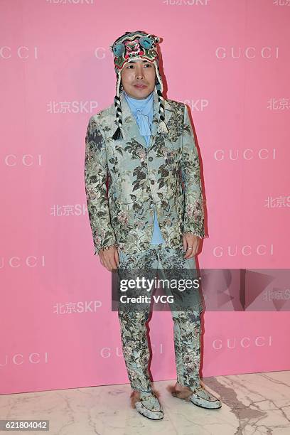 Guest attends the reopening ceremony of Gucci flagship store at SKP Beijing on November 8, 2016 in Beijing, China.